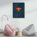 Superman Logo Canvas Frames Wall Art