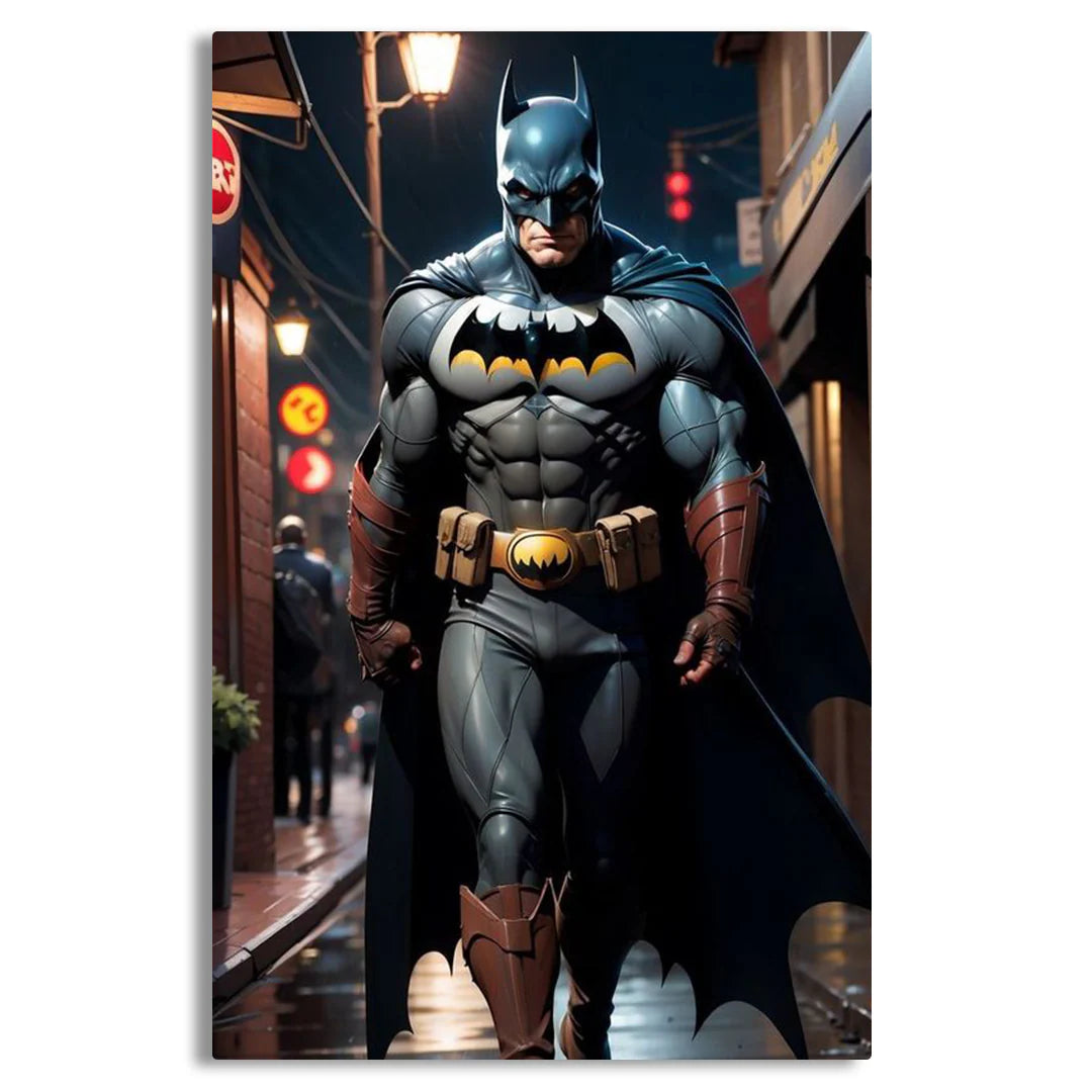 Batman, confidently walking Canvas Frames Wall Art