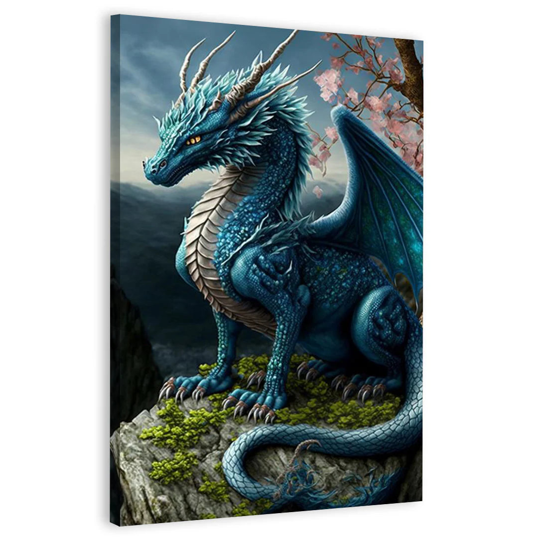 NAIMOER Dragon Diamond Canvas Frames Wall Art