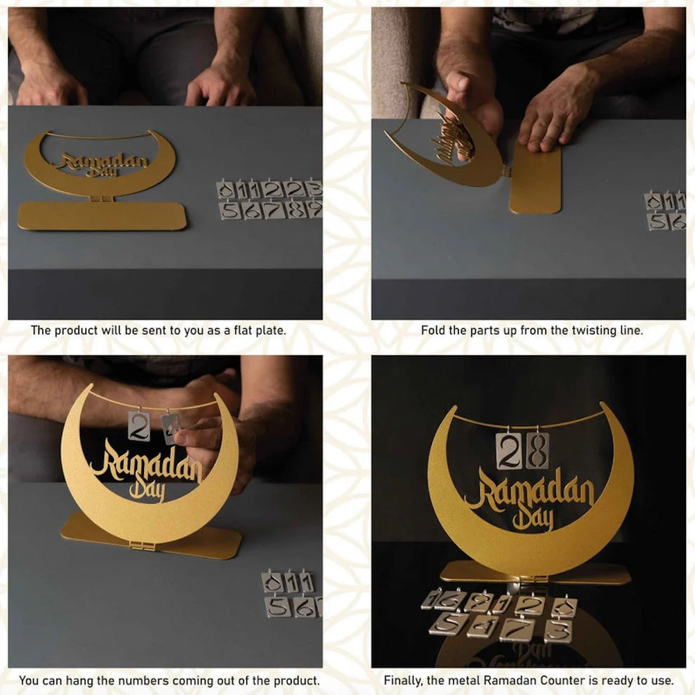 Ramadan Calendar Metal Tabletop Decor-MRC02